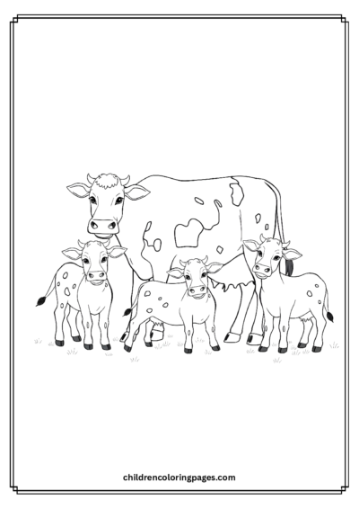 Mummy And Baby Cows Free PDF Printable