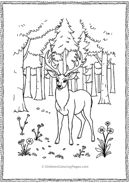 Peaceful Deer Scaled Free PDF Printable