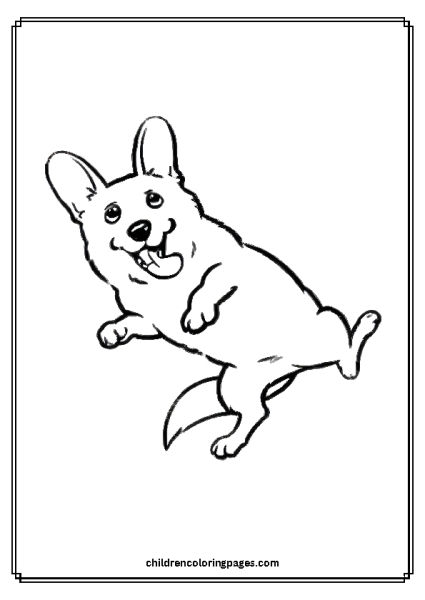 Playful Corgi Free PDF Printable