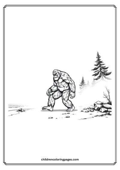 Realistic Big Foot On A Beach Free PDF Printable