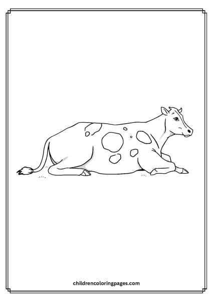 Relaxed Cow Free PDF Printable