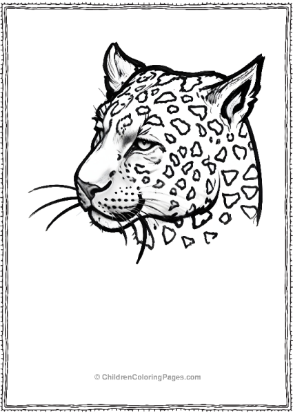 Side Face Of Cheetah Scaled Free PDF Printable