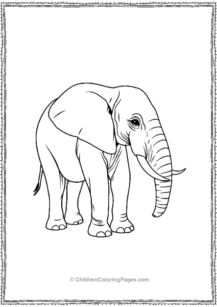 Side View Of An Elephant Scaled Free PDF Printable