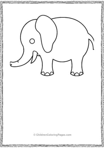 Simple Elephant Scaled Free PDF Printable