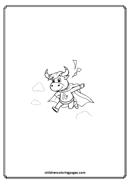 Superhero Bull Free PDF Printable