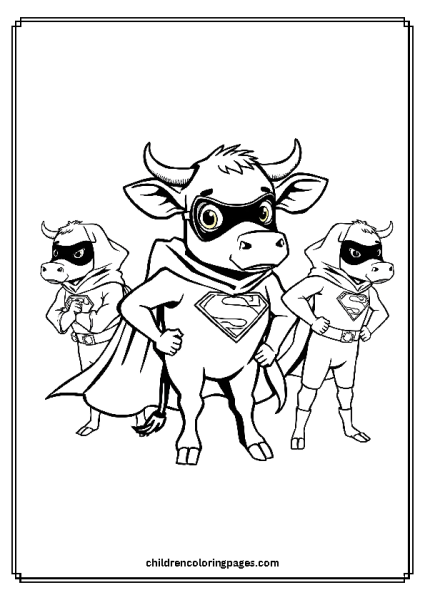 Superhero Cows Free PDF Printable