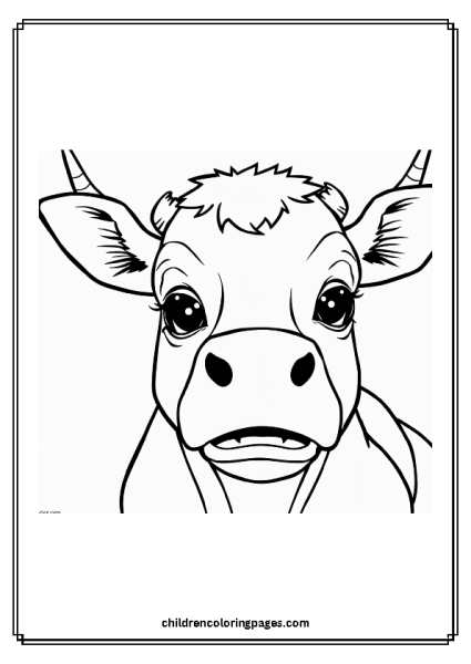 Surprised Cow Free PDF Printable