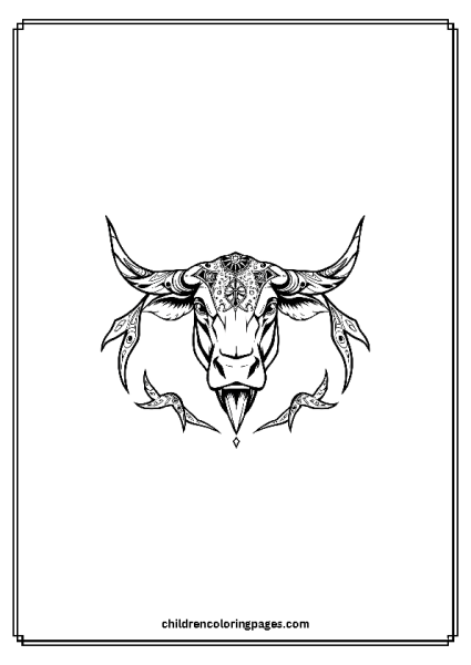 Tribal Tattoo Bull Free PDF Printable