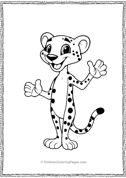 Waving Cheetah Scaled Free PDF Printable