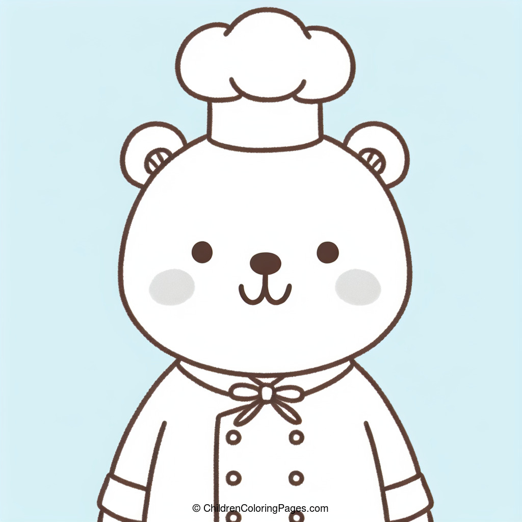 Baker Bear Drawing