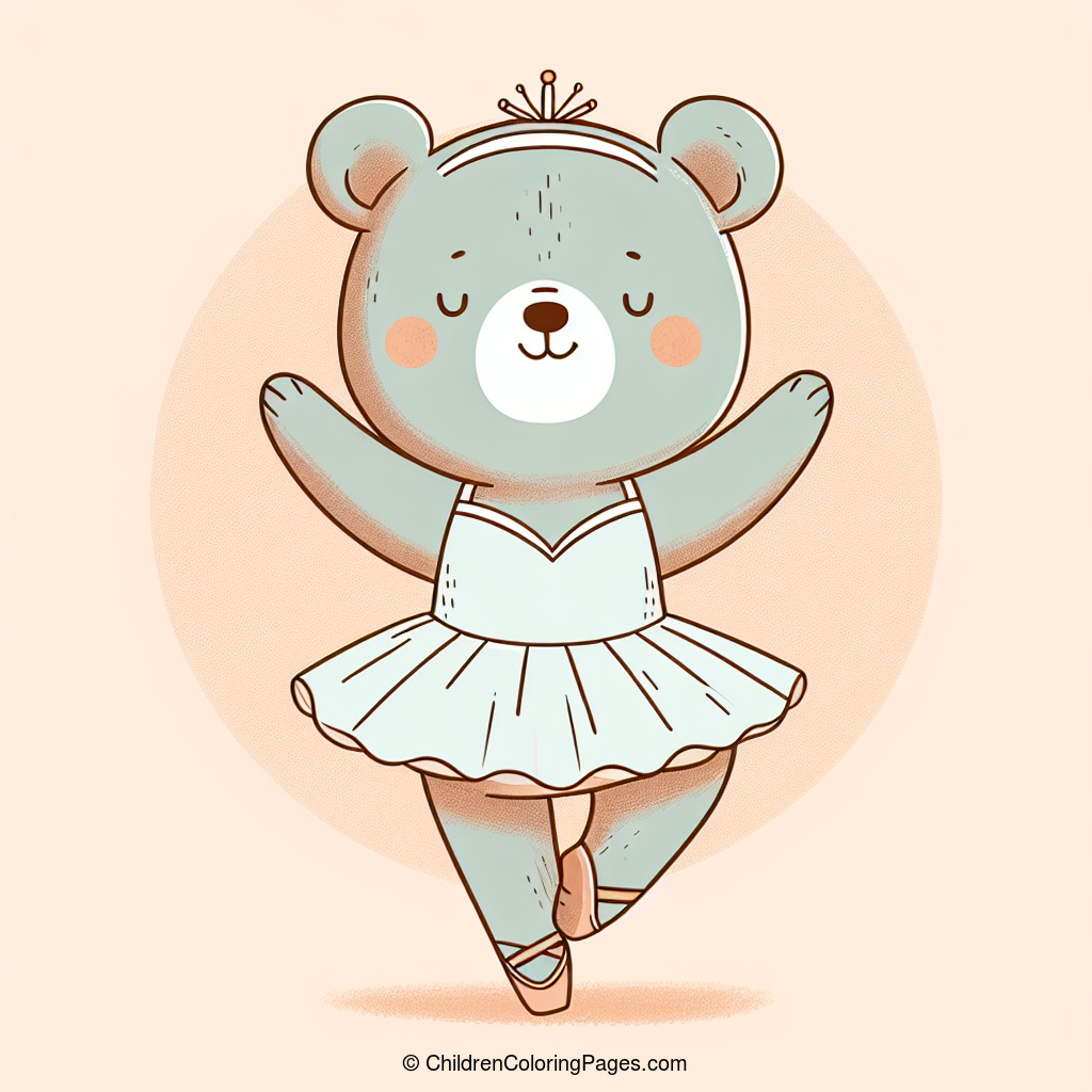 Ballerina Bear Drawing