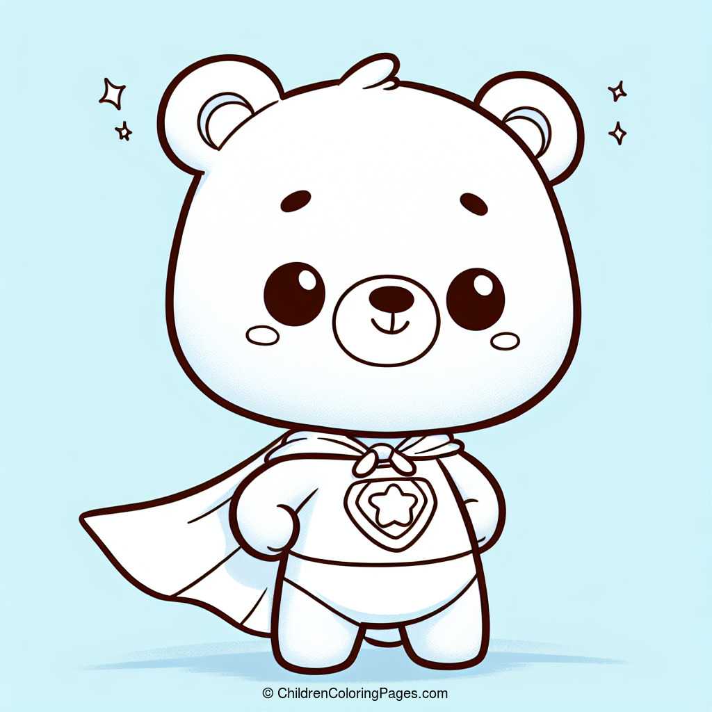 Bear As Superhero Drawing