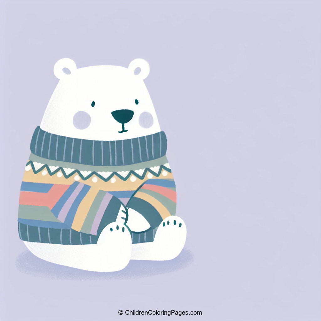 Bear In Sweater Drawing