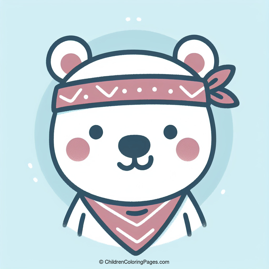 Bear With Bandana Drawing