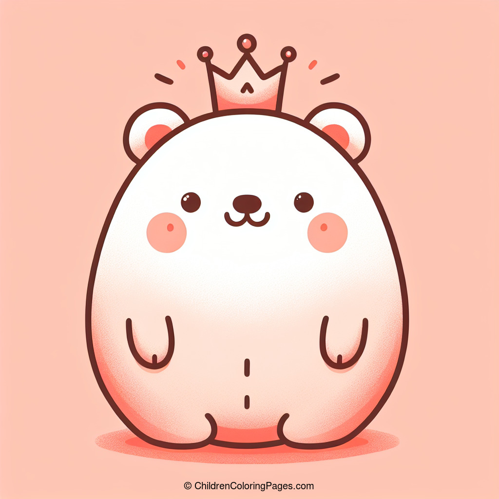 Bear With Crown Drawing