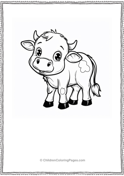 Cute Baby Cow Free PDF Printable