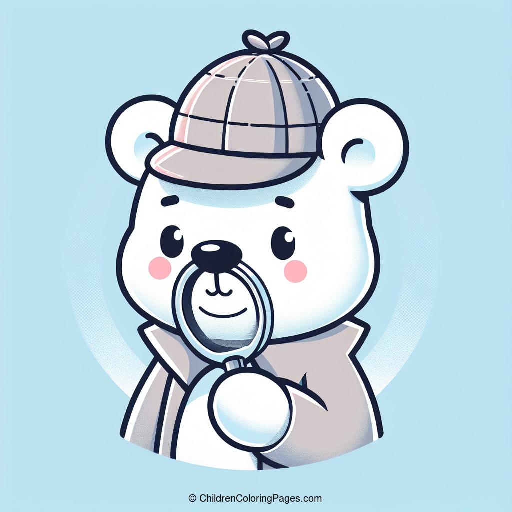 Detective Bear Drawing 1