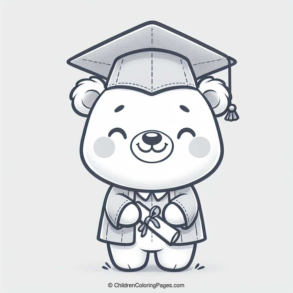 Graduate Bear Drawing