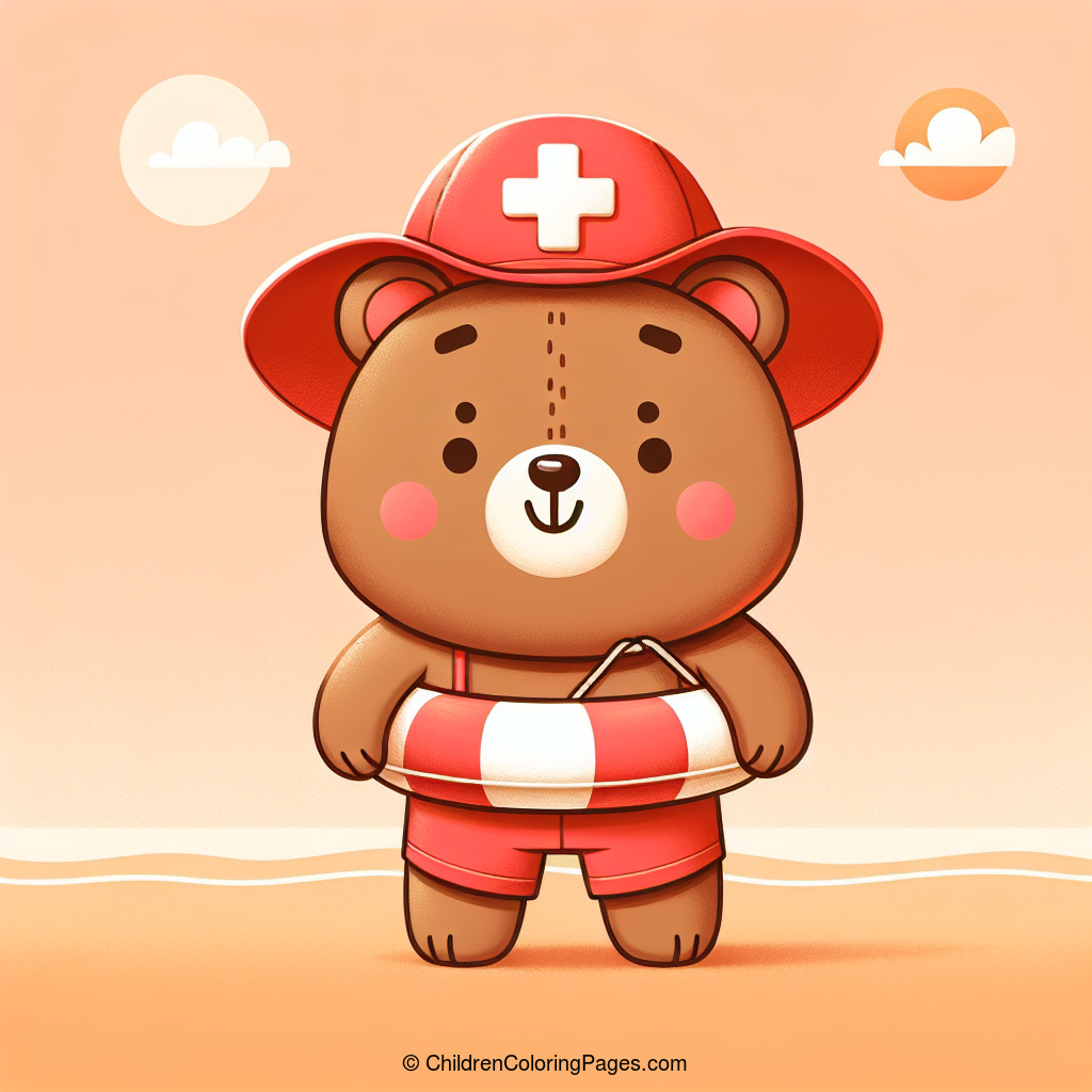 Lifeguard Bear Drawing