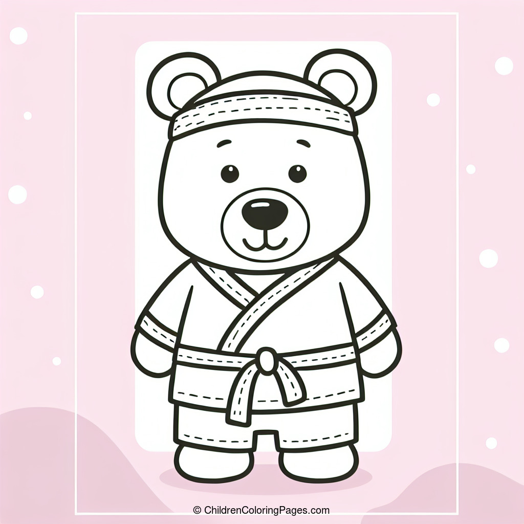 Ninja Bear Drawing