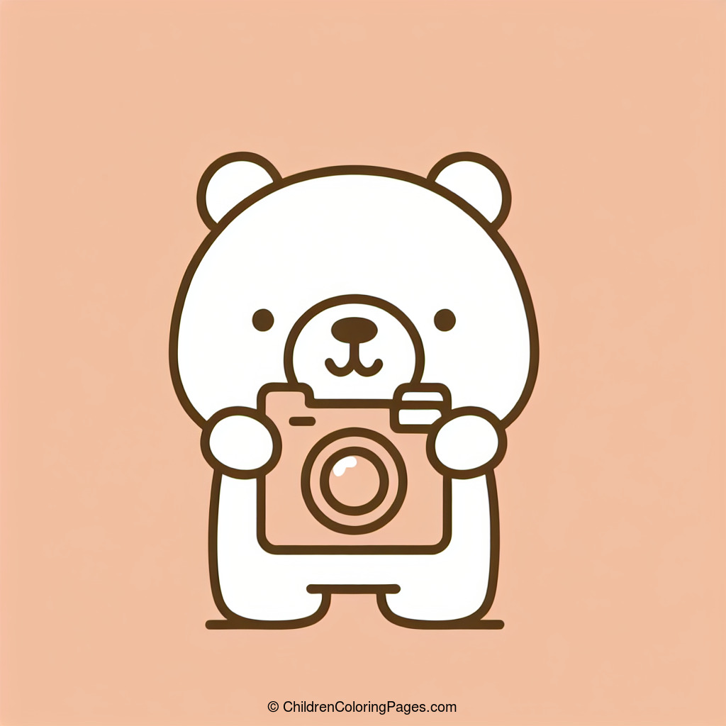 Photographer Bear Drawing 1