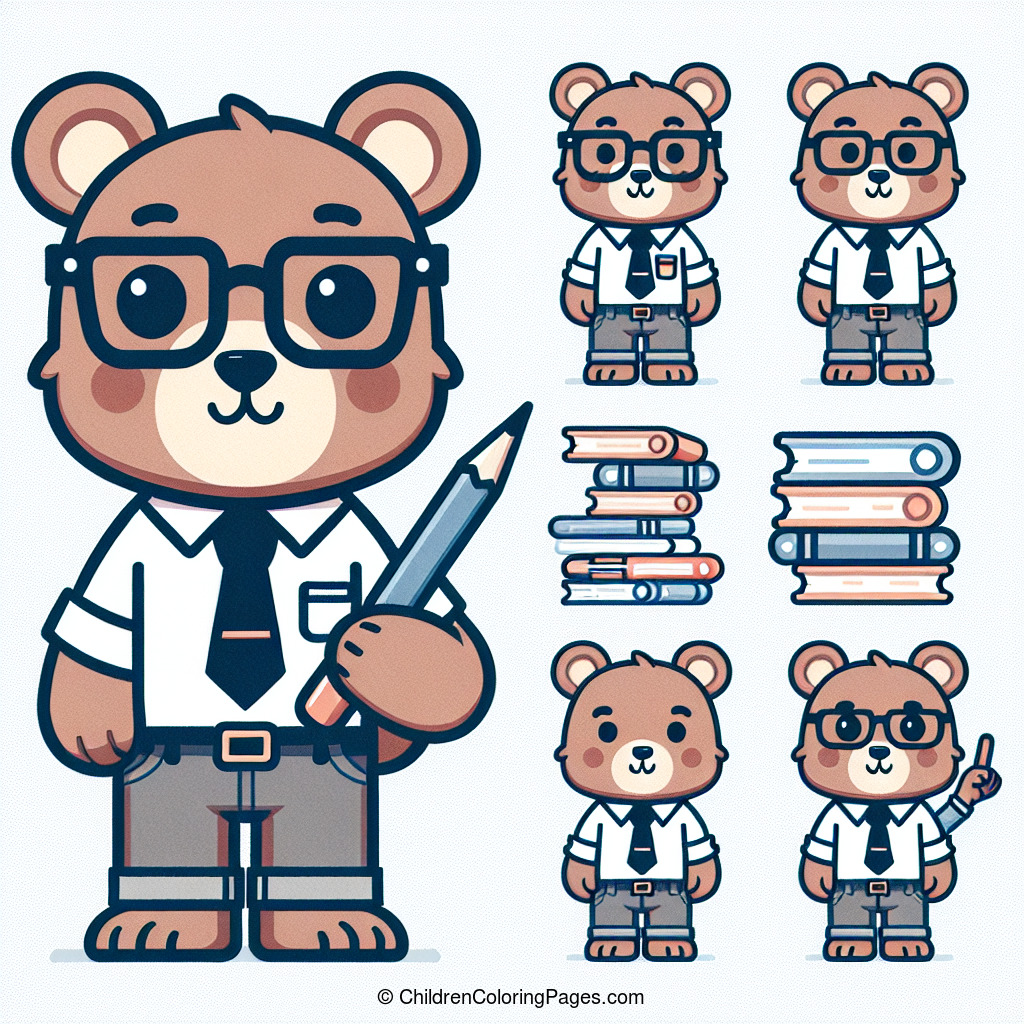 Teacher Bear Drawing