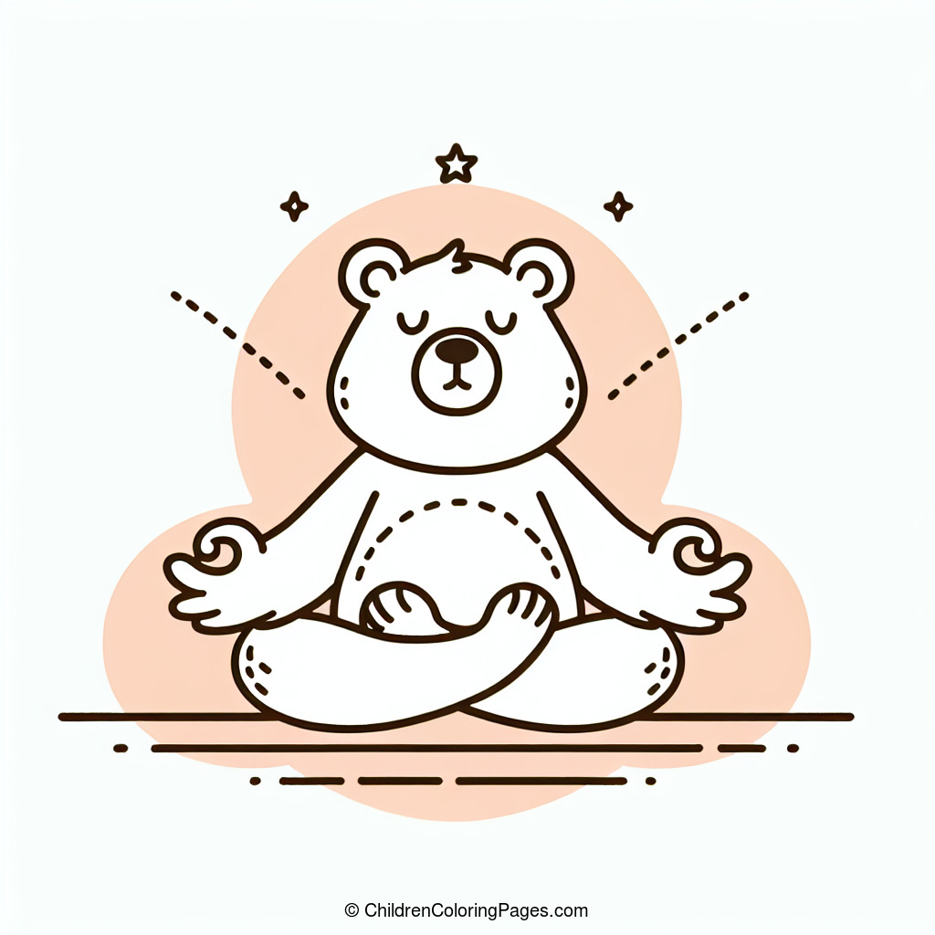 Yoga Bear Drawing