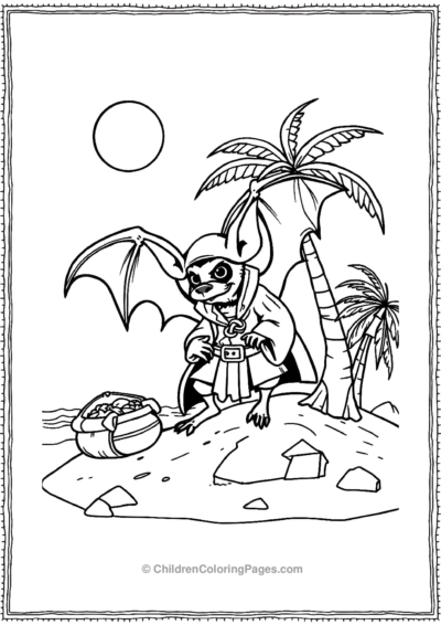 A-Bat-Dressed-As-A-Pirate Free PDF Printable