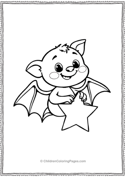 A-Bat-Holding-A-Star Free PDF Printable