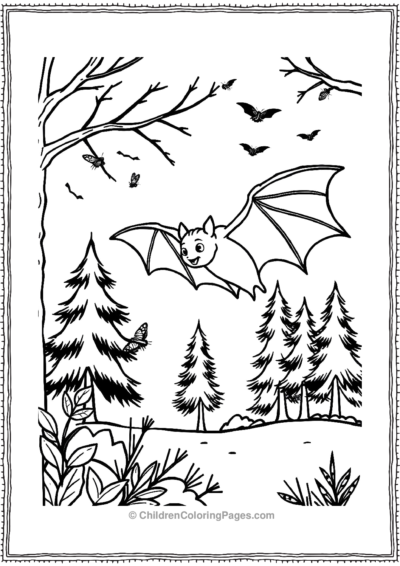 A-Bat-Hunting-For-Insects Free PDF Printable