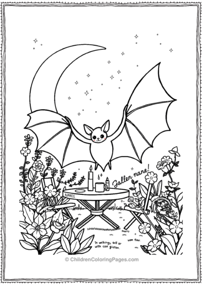 A-Bat-Planning-A-Garden-Party Free PDF Printable