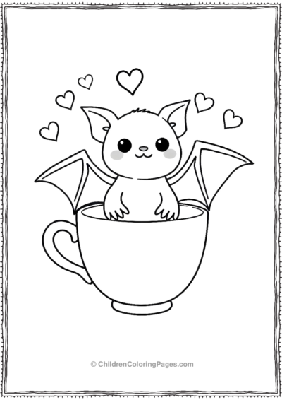 A-Bat-Sitiing-In-A-Cup Free PDF Printable