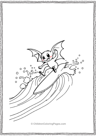 A-Bat-Surfing-On-Waves Free PDF Printable