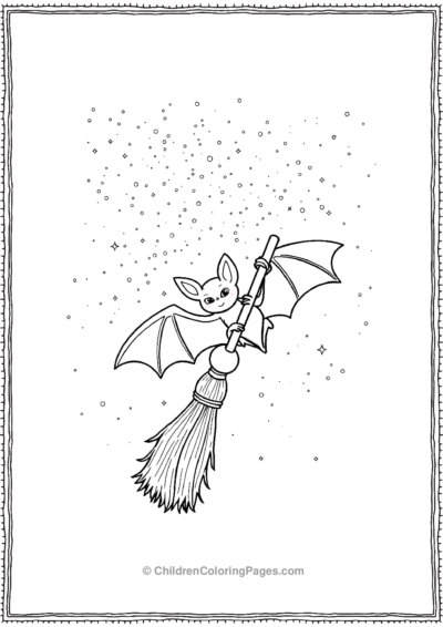 A-Bat-With-Broom-Sweeping-The-Milkyway Free PDF Printable