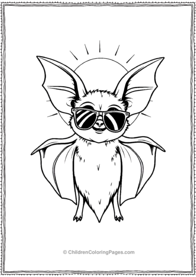 A-Bat-With-Sunglasses-Enjoying-Sunny-Day Free PDF Printable