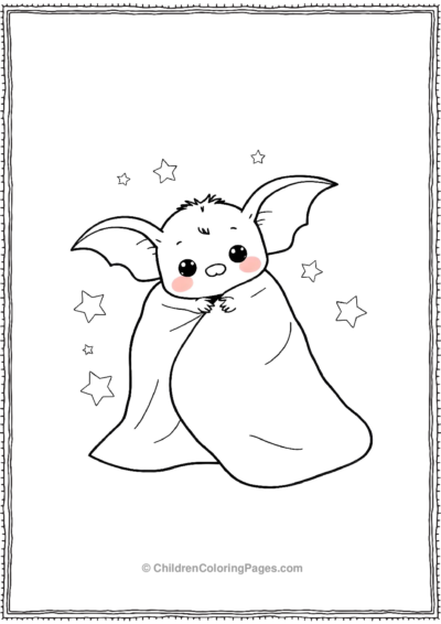 A-Bat-Wrapped-In-A-Cozy-Blanket Free PDF Printable