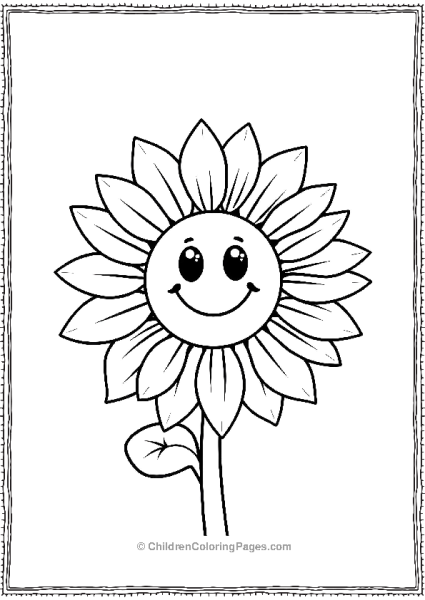 A Big Happy Sunflower Free PDF Printable