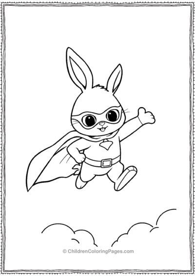 A-Cartoon-Rabbit-Dressed-As-A-Superhero Free PDF Printable