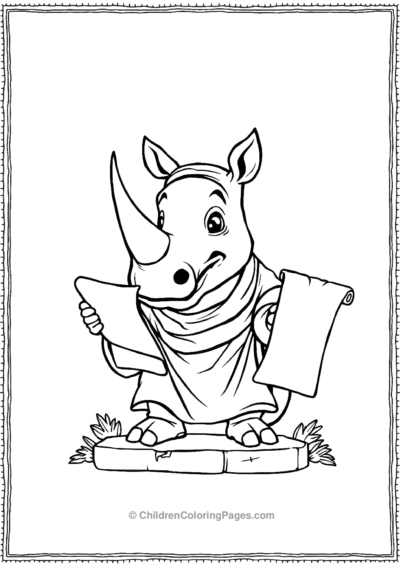 A-Cartoon-Rhino-As-An-Ancient-Greek-Philosopher Free PDF Printable