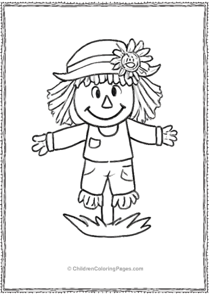 A Cartoon Scarecrow Free PDF Printable