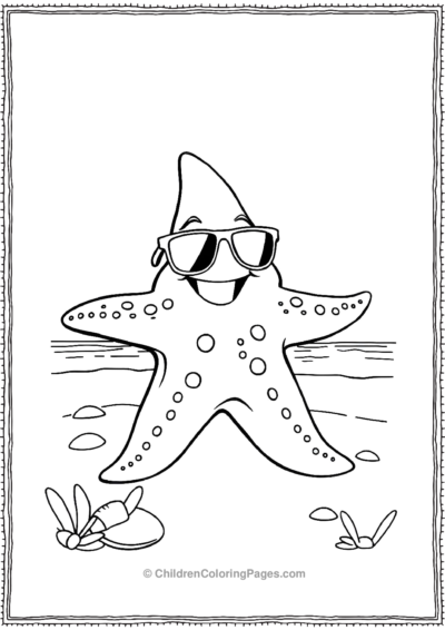 A-Cartoon-Starfish-With-A-Big-Smile Free PDF Printable