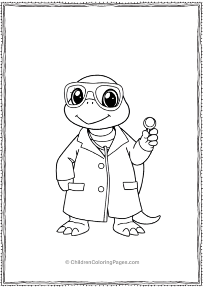 A-Cartoon-Turtle-In-A-Doctors-Coat Free PDF Printable