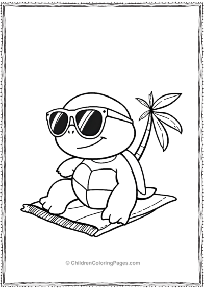 A-Cartoon-Turtle-Wearing-Sunglasses Free PDF Printable