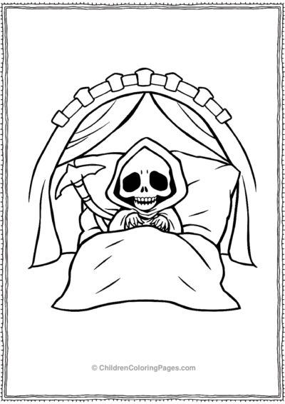 A-Chibi-Grim-Reaper-In-A-Small-Cozy-Bed Free PDF Printable