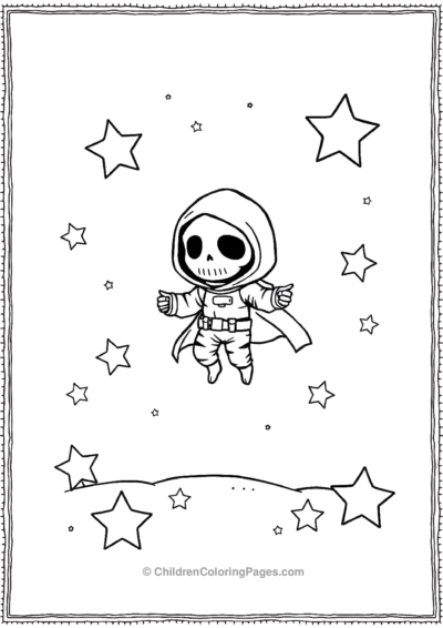 A-Chibi-Grim-Reaper-In-A-Tiny-Spacesuit Free PDF Printable