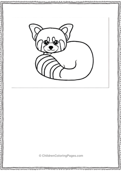 A-Curled-Up-Red-Panda Free PDF Printable