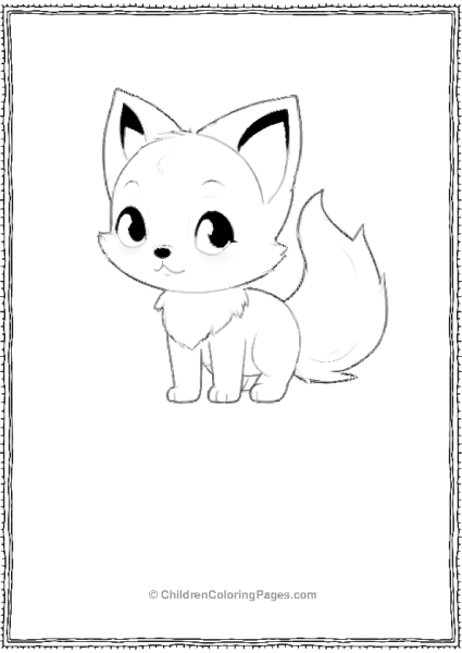 A Cute Baby Fox Free PDF Printable