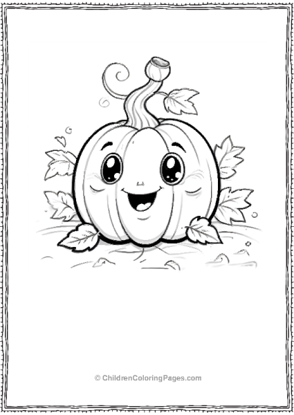 A Cute Cartoon Pumpkin Free PDF Printable