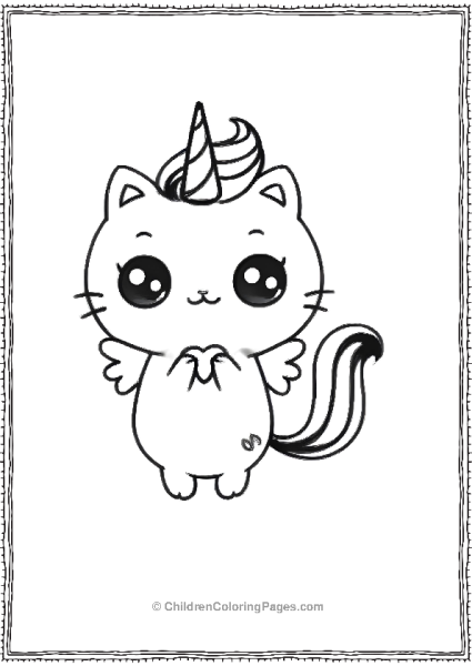 A Cute Cat Unicorn Free PDF Printable