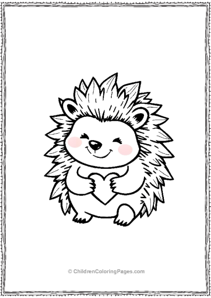 A Cute Hedgehog Free PDF Printable